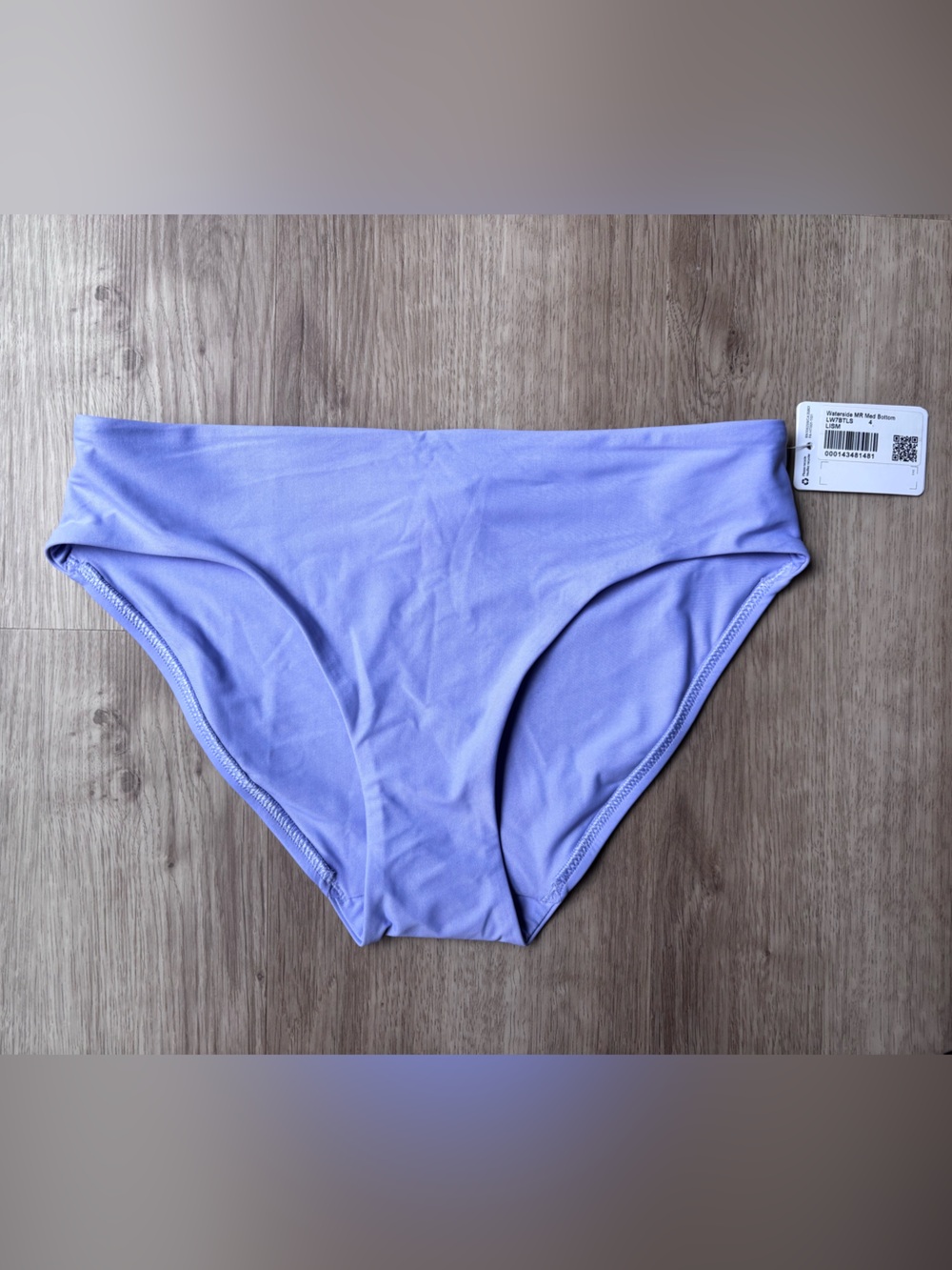 NWT LULULEMON WATERSIDE mid ride medium coverage SWIM BOTTOMS LILAC SMOKE SZ 4